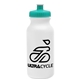 a white bottle & teal lid omni circular - 20 oz bike bottle