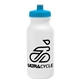 a white bottle & cyan lid omni circular - 20 oz bike bottle