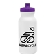 a white bottle & violet lid omni circular - 20 oz bike bottle