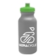a silver bottle & lime green lid omni circular - 20 oz bike bottle