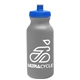 a silver bottle & royal blue lid omni circular - 20 oz bike bottle