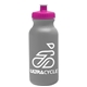 a silver bottle & hot pink lid omni circular - 20 oz bike bottle
