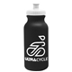 a black bottle & white lid omni circular - 20 oz bike bottle