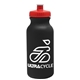 a black bottle & red lid omni circular - 20 oz bike bottle