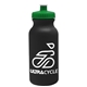 a black bottle & green lid omni circular - 20 oz bike bottle