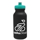 a black bottle & teal lid omni circular - 20 oz bike bottle