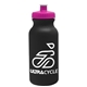 a black bottle & hot pink lid omni circular - 20 oz bike bottle