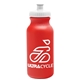 a red bottle & white lid omni circular - 20 oz bike bottle