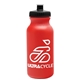 a red bottle & black lid omni circular - 20 oz bike bottle