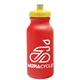 a red bottle & yellow lid omni circular - 20 oz bike bottle