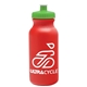 a red bottle & lime green lid omni circular - 20 oz bike bottle