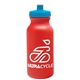 a red bottle & cyan lid omni circular - 20 oz bike bottle