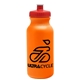 a neon orange bottle & red lid omni circular - 20 oz bike bottle