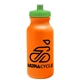 a neon orange bottle & lime green lid omni circular - 20 oz bike bottle