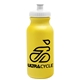 a yellow bottle & white lid omni circular - 20 oz bike bottle