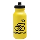a yellow bottle & black lid omni circular - 20 oz bike bottle