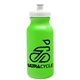 a neon green bottle & white lid omni circular - 20 oz bike bottle