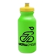 a neon green bottle & yellow lid omni circular - 20 oz bike bottle