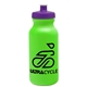 a neon green bottle & violet lid omni circular - 20 oz bike bottle