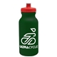 a dark green bottle & red lid omni circular - 20 oz bike bottle