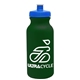 a dark green bottle & royal blue lid omni circular - 20 oz bike bottle