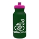 a dark green bottle & hot pink lid omni circular - 20 oz bike bottle