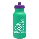 a turquoise bottle & violet lid omni circular - 20 oz bike bottle
