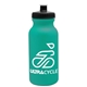 a teal bottle & black lid omni circular - 20 oz bike bottle