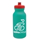 a teal bottle & red lid omni circular - 20 oz bike bottle