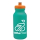 a teal bottle & orange lid omni circular - 20 oz bike bottle