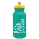 a teal bottle & yellow lid omni circular - 20 oz bike bottle