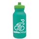 a teal bottle & lime green lid omni circular - 20 oz bike bottle