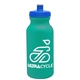 a teal bottle & royal blue lid omni circular - 20 oz bike bottle