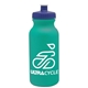 a teal bottle & navy blue lid omni circular - 20 oz bike bottle