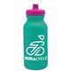 a teal bottle & hot pink lid omni circular - 20 oz bike bottle