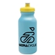 a light blue bottle & yellow lid omni circular - 20 oz bike bottle