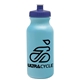 a light blue bottle & navy blue lid omni circular - 20 oz bike bottle