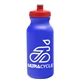 a royal blue bottle & red lid omni circular - 20 oz bike bottle