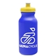 a royal blue bottle & yellow lid omni circular - 20 oz bike bottle