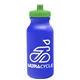 a royal blue bottle & lime green lid omni circular - 20 oz bike bottle