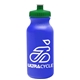 a royal blue bottle & green lid omni circular - 20 oz bike bottle