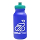 a royal blue bottle & teal lid omni circular - 20 oz bike bottle