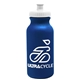 a metallic navy blue bottle & white lid omni circular - 20 oz bike bottle