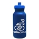 a metallic navy blue bottle & royal blue lid omni circular - 20 oz bike bottle
