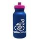 a metallic navy blue bottle & hot pink lid omni circular - 20 oz bike bottle