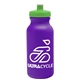 a violet bottle & lime green lid omni circular - 20 oz bike bottle