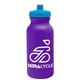 a violet bottle & cyan lid omni circular - 20 oz bike bottle