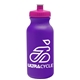 a violet bottle & hot pink lid omni circular - 20 oz bike bottle