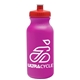 a fuchsia bottle & red lid omni circular - 20 oz bike bottle