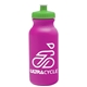 a fuchsia bottle & lime green lid omni circular - 20 oz bike bottle